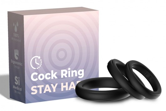 Набор из 3 черных эрекционных колец Stay Hard - Boys of Toys - в Уфе купить с доставкой Набор из 3 черных эрекционных колец Stay Hard - Boys of Toys - в Уфе купить с доставкой