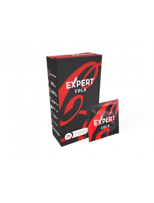 Презервативы с ароматом колы Expert Cola - 15 шт. - Expert - купить с доставкой в Уфе