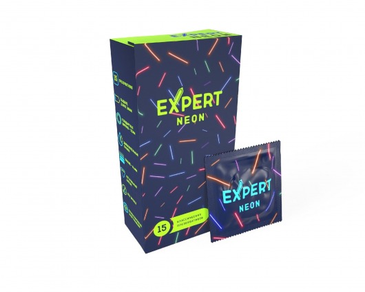 Светящиеся в темноте презервативы Expert Neon - 15 шт. - Expert - купить с доставкой в Уфе