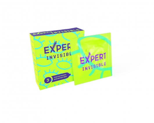 Ультратонкие презервативы Expert Invisible - 3 шт. - Expert - купить с доставкой в Уфе