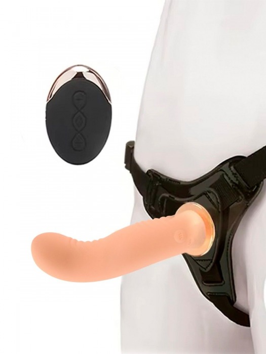 Женский вибрострапон со съемной насадкой и пультом ДУ - Erokay - купить с доставкой в Уфе