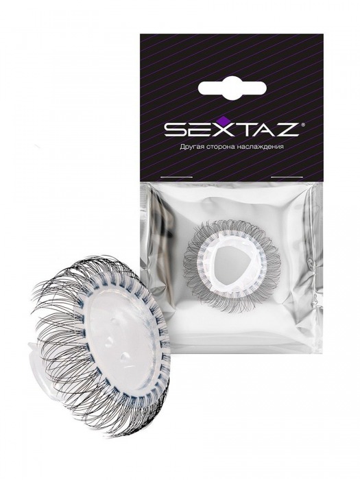 Эластичное эрекционное кольцо с длинными черными «ресничками» - Sextaz - в Уфе купить с доставкой