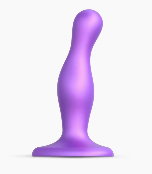 Фиолетовая насадка Strap-On-Me Dildo Plug Curvy size S - Strap-on-me - купить с доставкой в Уфе
