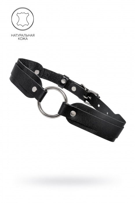 Черный кожаный чокер-ошейник со скруглёнными углами - Pecado - купить с доставкой в Уфе