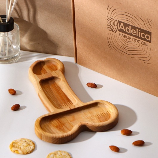 Деревянное блюдо для подачи в форме члена (25 х 16,5 х 1,7 см) - Сима-Ленд - купить с доставкой в Уфе