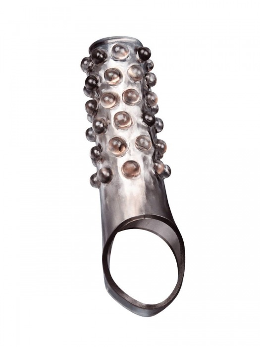 Дымчатая насадка на пенис с выпуклостями - 11 см. - Sex Expert - в Уфе купить с доставкой