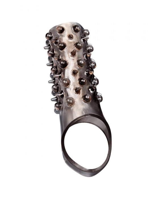 Дымчатая насадка на пенис с шипами и выпуклостями - 12,5 см. - Sex Expert - в Уфе купить с доставкой