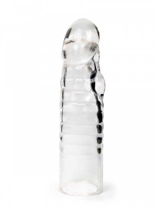 Прозрачная закрытая насадка на член - 15 см. - Sex Expert - в Уфе купить с доставкой