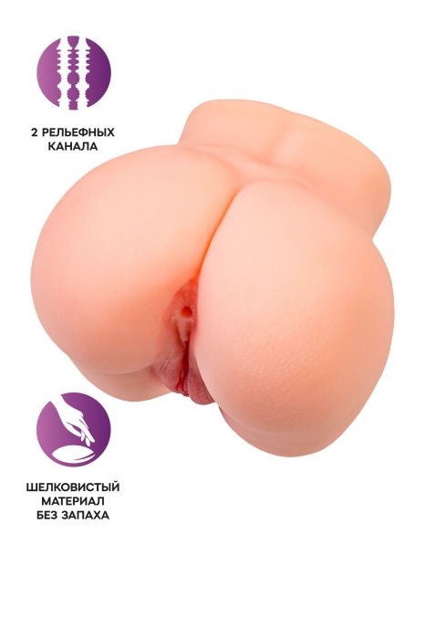 Реалистичный мастурбатор в форме попки с двумя любовными входами - No Name - в Уфе купить с доставкой