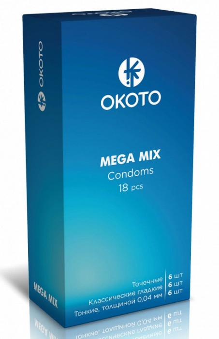 Презервативы OKOTO Mega Mix - 18 шт. - Sitabella - купить с доставкой в Уфе