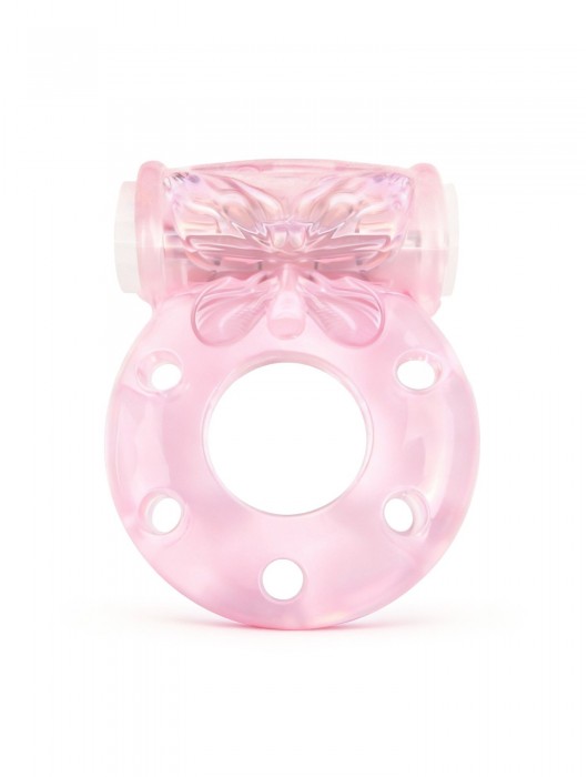 Розовое эрекционное виброкольцо с бабочкой - 1137 - в Уфе купить с доставкой