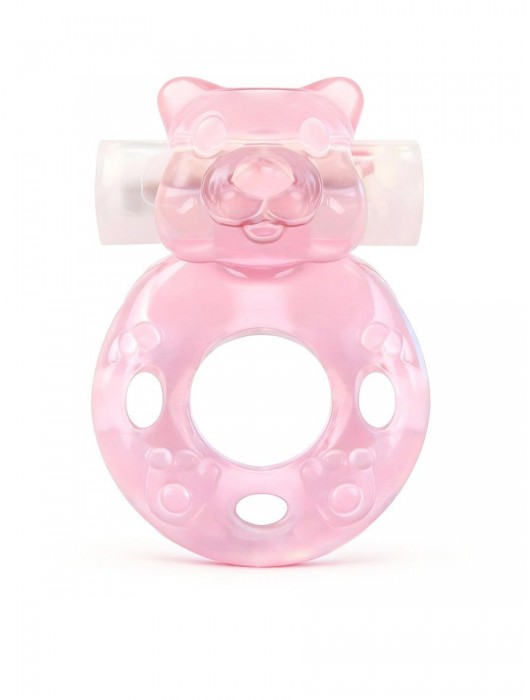 Розовое эрекционное виброкольцо в форме мишки - 1137 - в Уфе купить с доставкой