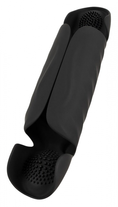 Черный вибромастурбатор с трехточечной стимуляцией Penis Trainer with 3 Point Stimulation - Orion - в Уфе купить с доставкой