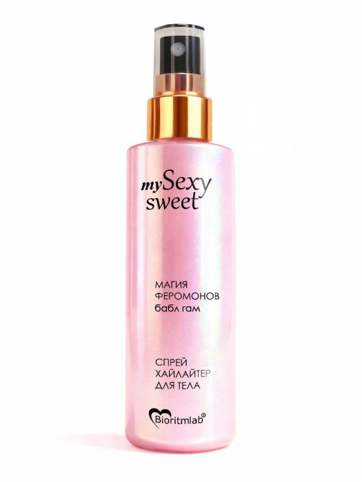 Спрей хайлайтер для тела Sexy Sweet с ароматом бабл-гам, шиммером и феромонами - 200 мл. -  - Магазин феромонов в Уфе