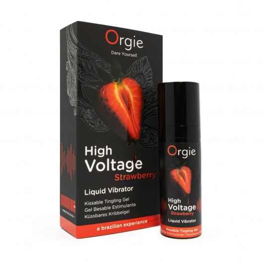 Жидкий вибратор Orgie High Voltage Strawberry - 15 мл. - ORGIE - купить с доставкой в Уфе