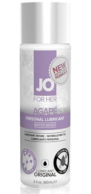 Лубрикант на водной основе для женщин JO AGAPE LUBRICANT ORIGINAL - 60 мл. - System JO - купить с доставкой в Уфе