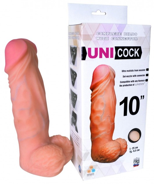 Фаллическая насадка Харнесс UNICOCK 10  - 25 см. - LOVETOY (А-Полимер) - купить с доставкой в Уфе