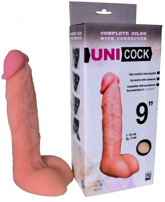 Фаллическая насадка Харнесс UNICOCK 9  - 24 см. - LOVETOY (А-Полимер) - купить с доставкой в Уфе