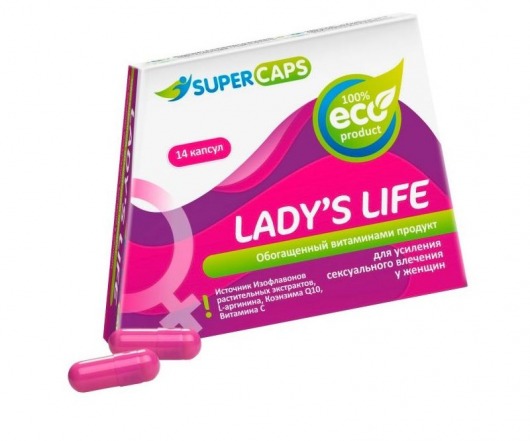 Возбуждающие капсулы Ladys Life - 14 капсул (0,35 гр.) - SuperCaps - купить с доставкой в Уфе