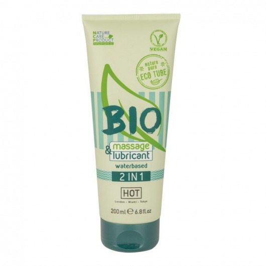 Массажный гель-лубрикант Bio 2-in-1 - 200 мл. - HOT - купить с доставкой в Уфе