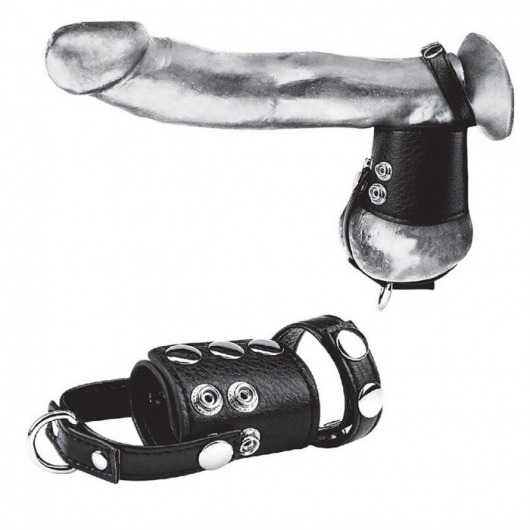 Кольцо на член и мошонку Cock Ring With 2  Ball Stretcher And Optional Weight Ring - BlueLine - в Уфе купить с доставкой