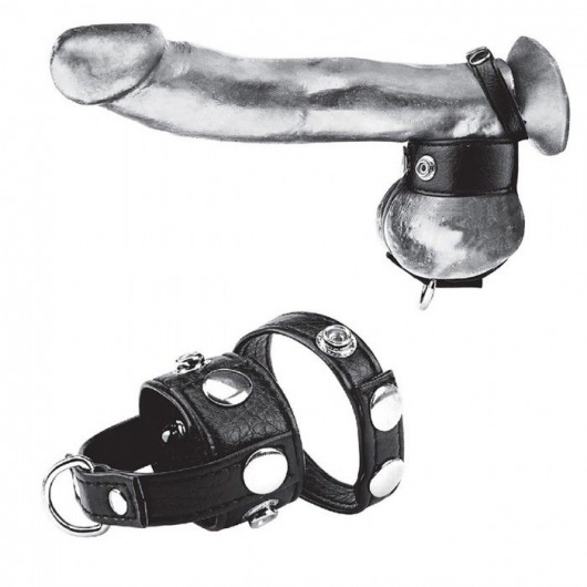 Утяжка для мошонки и пениса Cock Ring With 1  Ball Stretcher And Optional Weight Ring - BlueLine - купить с доставкой в Уфе