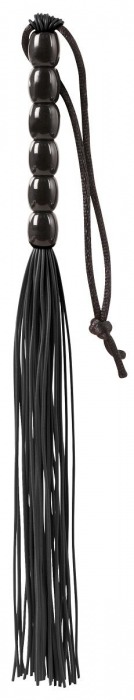 Чёрная мини-плеть из резины Rubber Mini Whip - 22 см. - Blush Novelties - купить с доставкой в Уфе