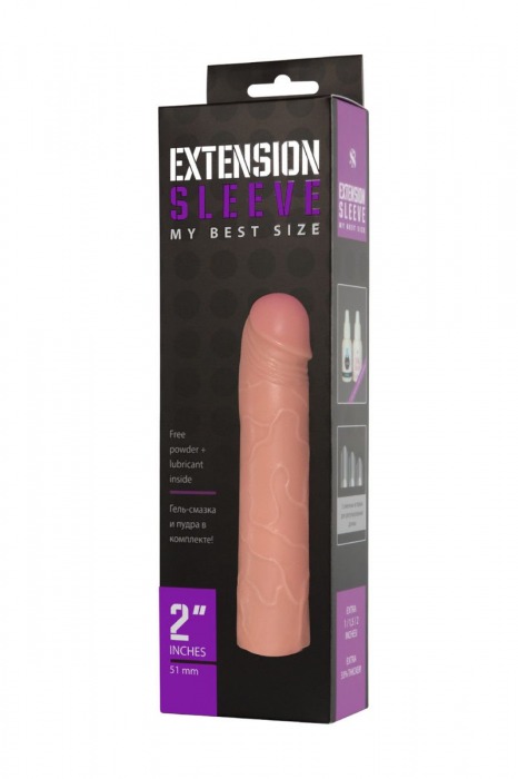 Насадка-удлинитель Extension sleeve телесного цвета - 18,5 см. - Sitabella - в Уфе купить с доставкой
