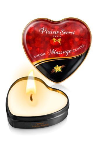 Массажная свеча с ароматом ванили Bougie Massage Candle - 35 мл. - Plaisir Secret - купить с доставкой в Уфе