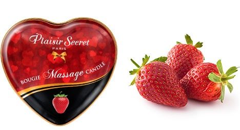Массажная свеча с ароматом клубники Bougie Massage Candle - 35 мл. - Plaisir Secret - купить с доставкой в Уфе Массажная свеча с ароматом клубники Bougie Massage Candle - 35 мл. - Plaisir Secret - купить с доставкой в Уфе