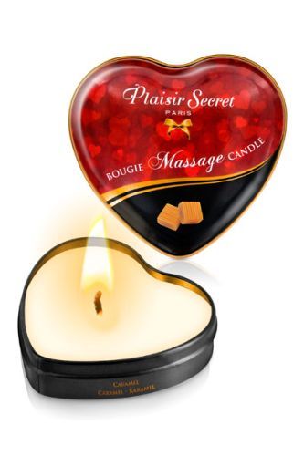 Массажная свеча с ароматом карамели Bougie Massage Candle - 35 мл. - Plaisir Secret - купить с доставкой в Уфе