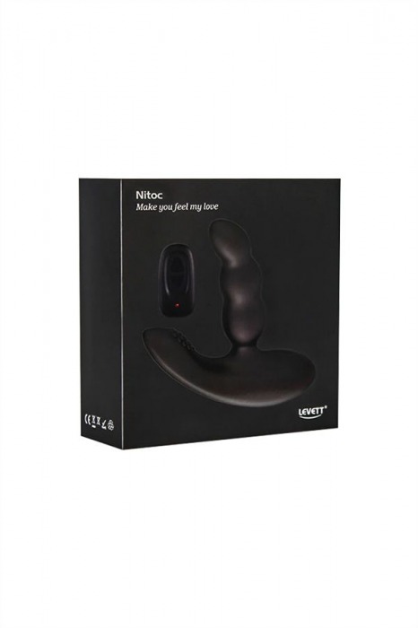 Черный силиконовый стимулятор простаты Levett Nitoc с пультом ДУ - Levett - в Уфе купить с доставкой