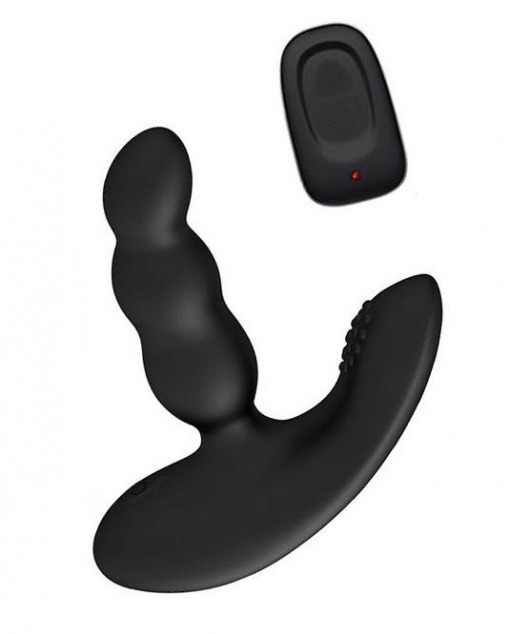 Черный силиконовый стимулятор простаты Levett Nitoc с пультом ДУ - Levett - в Уфе купить с доставкой