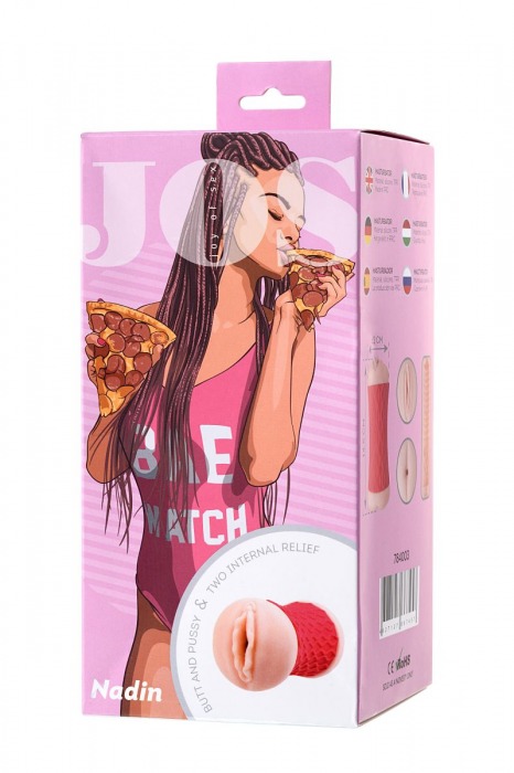 Двухсторонний мастурбатор JOS  NADIN в красном цилиндре - JOS - в Уфе купить с доставкой Двухсторонний мастурбатор JOS  NADIN в красном цилиндре - JOS - в Уфе купить с доставкой