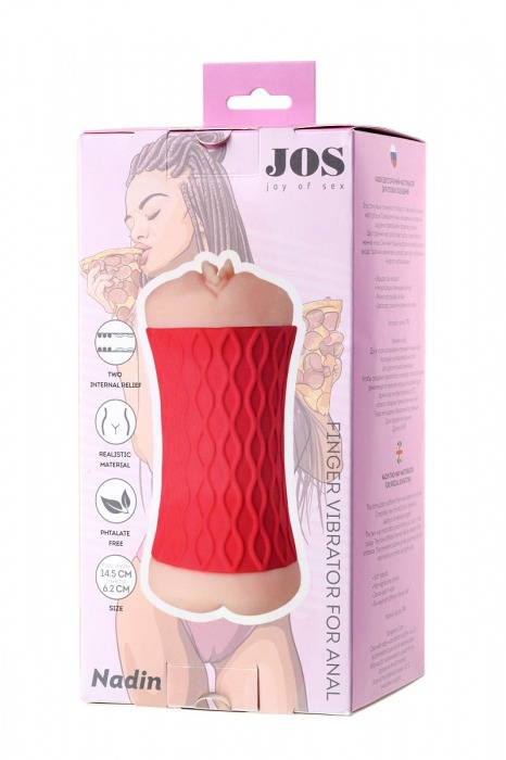 Двухсторонний мастурбатор JOS  NADIN в красном цилиндре - JOS - в Уфе купить с доставкой Двухсторонний мастурбатор JOS  NADIN в красном цилиндре - JOS - в Уфе купить с доставкой