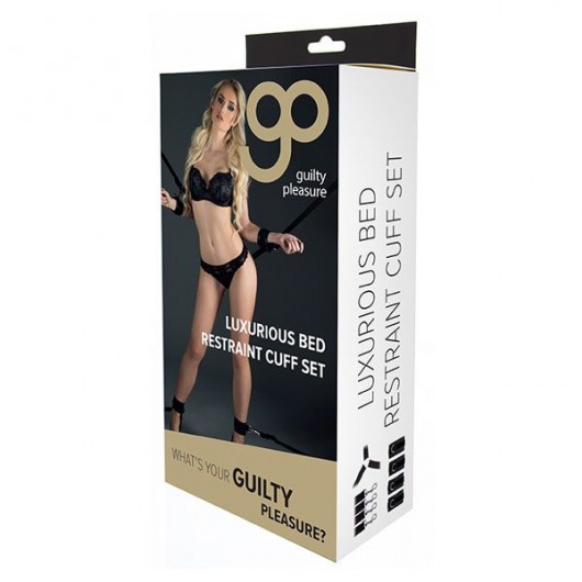 Комплект наручников и поножей LUXURIOUS BED RESTRAINT CUFF SET - Blush Novelties - купить с доставкой в Уфе