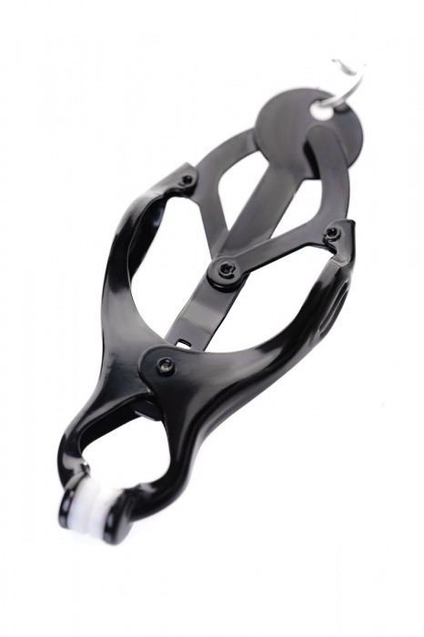 Черно-серебристые зажимы для сосков с кольцом для пениса TOYFA Metal - ToyFa - купить с доставкой в Уфе