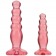 Набор из двух розовых анальных втулок Crystal Jellies Anal Trainer Kit - Doc Johnson