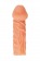 Телесная закрытая насадка с венками Cock Sleeve Size S - 13,8 см. - KOKOS - в Уфе купить с доставкой