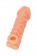 Телесная закрытая насадка с венками Cock Sleeve Size S - 13,8 см. - KOKOS - в Уфе купить с доставкой