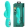 Бирюзовый вибратор-кролик с рёбрышками Prescott - 20 см. - Baile купить в Уфе с доставкой в Orgasmix.ru Бирюзовый вибратор-кролик с рёбрышками Prescott - 20 см. - Baile