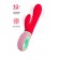 Красный вибратор с клиторальным отростком Petunia - 19 см. - ToyFa купить в Уфе с доставкой в Orgasmix.ru Красный вибратор с клиторальным отростком Petunia - 19 см. - ToyFa