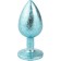 Голубая алюминиевая анальная пробка с кристаллом - 10 см. - Kanikule в Уфе Голубая алюминиевая анальная пробка с кристаллом - 10 см. - Kanikule