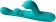 Зеленый инновационный вибратор-кролик Sensa Sway с технологией массажа на 360 градусов - 25 см. - Amovibe